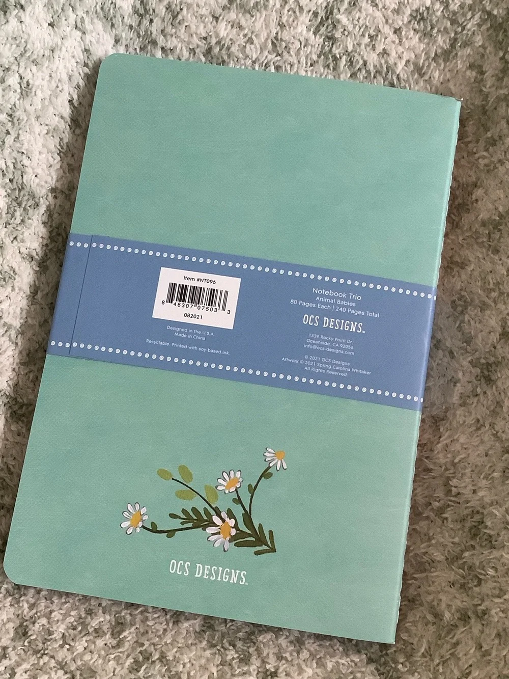 Animal Babies Journal Notebook Trio 3pack lined NWT by OCS Designs 5.75”x8.25”